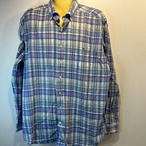 Vineyard Vines Men's Multicolor Plaid Slim Fit Tucker Whale Shirt - Size XXL